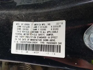 2016 Honda Accord Sport with VIN 1HGCR2F56GA129934, listed as a IAAI auction lot 41935822 with 140,608 mi miles and . Bid and sale history available at DreamBid. Image 9.