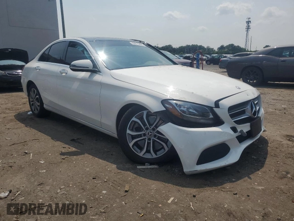 2017 Mercedes-Benz C 300 with VIN 55SWF4KB2HU220007, listed as a Copart auction lot 60615465 with 50,630 mi miles and Salvage title. Bid and sale history available at DreamBid. Image 4.