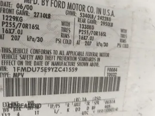 2000 Ford Explorer Limited с VIN 1FMDU75E9YZC41559, выставлен на аукционе IAAI как лот 42653084 с пробегом 268 882 миль миль и . История ставок и продаж доступна на DreamBid. Изображение 9.
