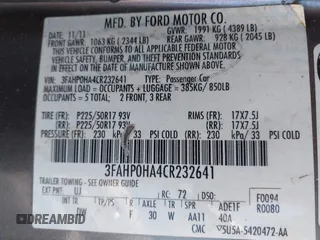 2012 Ford Fusion SE z VIN 3FAHP0HA4CR232641, wystawiony jako IAAI lot #42057070 z przebiegiem 180 793 mil mil oraz . Historia ofert i sprzedaży dostępna na DreamBid. Obrazek 9.