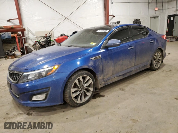 2014 Kia Optima SXL Turbo with VIN 5XXGR4A67EG349273, listed as a Copart auction lot 47258705 with 95,095 mi miles and Salvage Title. Bid and sale history available at DreamBid. Image 1.