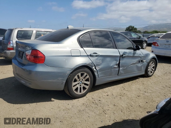 2007 BMW 3 Series 328i with VIN WBAVC53547FZ71265, listed as a Copart auction lot 54000075 with 130,559 mi miles and Salvage title. Bid and sale history available at DreamBid. Image 3.