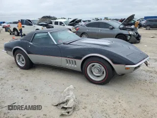 1969 Chevrolet Corvette z VIN 1946795712213, wystawiony jako Copart lot #74741564 z przebiegiem 92 858 mil mil oraz Szkoda całkowita • Salvage title. Historia ofert i sprzedaży dostępna na DreamBid. Obrazek 4.