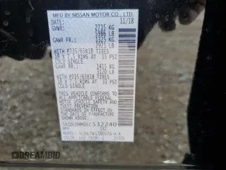 2019 Infiniti QX60 Pure with VIN 5N1DL0MM0KC532240, listed as a Copart auction lot 60288795 with 65,485 mi miles and Salvage title. Bid and sale history available at DreamBid. Image 14.