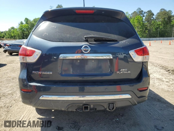 2014 Nissan Pathfinder Platinum with VIN 5N1AR2MM9EC662373, listed as a Copart auction lot 52448945 with 170,489 mi miles and Salvage Title. Bid and sale history available at carsss.com. Image 6.