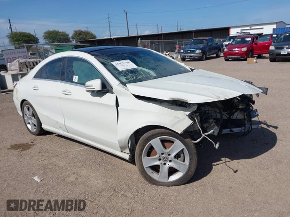 2018 Mercedes-Benz CLA 250 with VIN WDDSJ4EB2JN569093, listed as a IAAI auction lot 33075718 with 29,546 mi miles and . Bid and sale history available at DreamBid. Image 1.