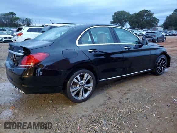 2021 Mercedes-Benz C 300 with VIN W1KWF8EB7MR642434, listed as a Copart auction lot 80704604 with 67,064 mi miles and Salvage Title. Bid and sale history available at carsss.com. Image 3.