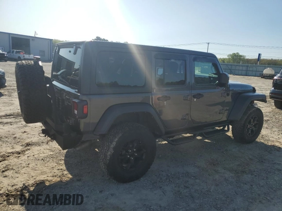 2022 Jeep Wrangler Unlimited Willys with VIN 1C4HJXDG1NW102069, listed as a Copart auction lot 52353995 with 33,328 mi miles and Salvage Title. Bid and sale history available at DreamBid. Image 3.
