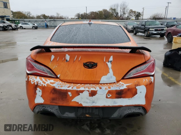 2016 Hyundai Genesis Coupe 3.8L Ultimate with VIN KMHHU6KJ3GU133155, listed as a Copart auction lot 82399704 with 0 mi miles and Salvage Title. Bid and sale history available at carsss.com. Image 6.
