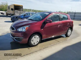 2019 Mitsubishi Mirage ES z VIN ML32A3HJ1KH004957, wystawiony jako Copart lot #53801775 z przebiegiem 56 068 mil mil oraz Szkoda całkowita • Salvage title. Historia ofert i sprzedaży dostępna na DreamBid. Obrazek 1.