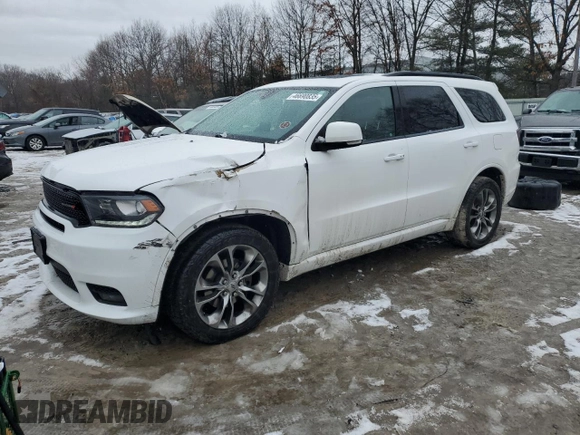 2019 Dodge Durango GT Plus with VIN 1C4RDJDGXKC771284, listed as a Copart auction lot 46690835 with 79,676 mi miles and Salvage Title. Bid and sale history available at DreamBid. Image 1.
