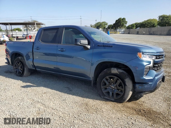 2024 Chevrolet Silverado 1500 RST with VIN 1GCPDEEKXRZ207921, listed as a Copart auction lot 70812624 with 8,207 mi miles and Salvage Title. Bid and sale history available at carsss.com. Image 4.