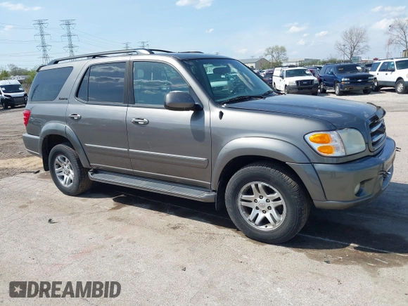 2003 Toyota Sequoia Limited with VIN 5TDBT48AX3S163180, listed as a IAAI auction lot 42129050 with 125,086 mi miles and . Bid and sale history available at DreamBid. Image 1.