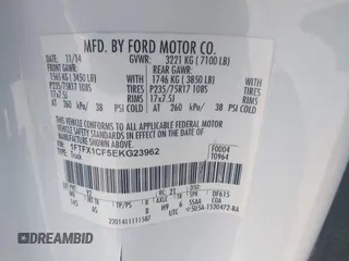 2014 Ford F-150 XL with VIN 1FTFX1CF5EKG23962, listed as a IAAI auction lot 41453430 with 184,837 mi miles. Bid and sale history available at carsss.com. Image 9.