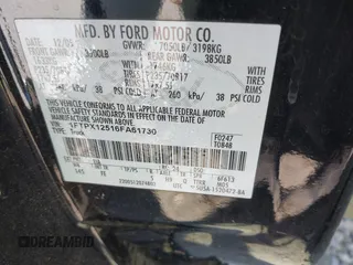 2006 Ford F-150 XLT with VIN 1FTPX12516FA61730, listed as a IAAI auction lot 42034386 with 1 mi miles. Bid and sale history available at carsss.com. Image 9.