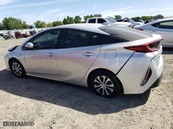 2021 Toyota Prius Prime LE with VIN JTDKAMFP2M3186033, listed as a Copart auction lot 52955635 with 0 mi miles and Salvage Title. Bid and sale history available at carsss.com. Image 2.