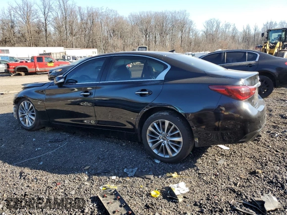 2020 Infiniti Q50 Pure with VIN JN1EV7AR8LM255427, listed as a Copart auction lot 84402194 with 91,280 mi miles and Salvage title. Bid and sale history available at DreamBid. Image 2.