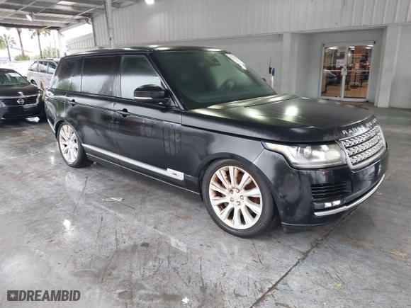 2015 Land Rover Range Rover Supercharged with VIN SALGS3TF4FA214673, listed as a IAAI auction lot 41753240 with 61,450 mi miles. Bid and sale history available at carsss.com. Image 1.