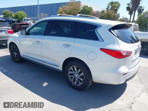 2013 Infiniti JX35 z VIN 5N1AL0MM3DC305128, wystawiony jako IAAI lot #42427531 z przebiegiem 230 289 mil mil oraz . Historia ofert i sprzedaży dostępna na DreamBid. Obrazek 3.