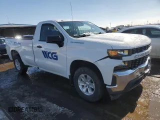 2020 Chevrolet Silverado 1500 Work Truck with VIN 3GCNWAEF9LG416412, listed as a Copart auction lot 45470555 with 86,483 mi miles and Salvage Title. Bid and sale history available at DreamBid. Image 4.