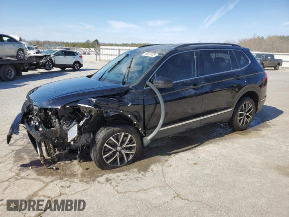 2021 Volkswagen Tiguan SE with VIN 3VV3B7AX2MM068817, listed as a Copart auction lot 46807435 with 72,869 mi miles and Salvage Title. Bid and sale history available at DreamBid. Image 1.