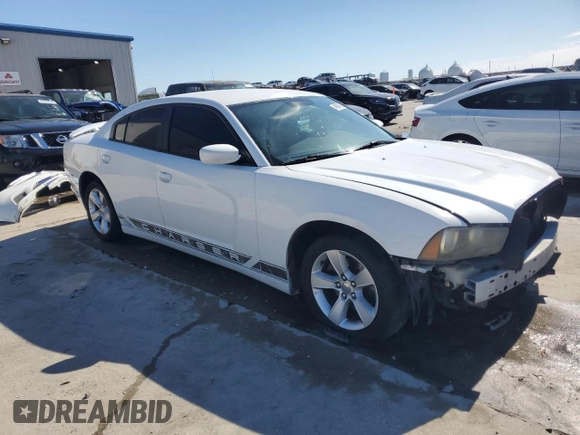 2013 Dodge Charger SE with VIN 2C3CDXBG5DH623754, listed as a Copart auction lot 46846175 with 187,841 mi miles and Salvage Title. Bid and sale history available at DreamBid. Image 4.