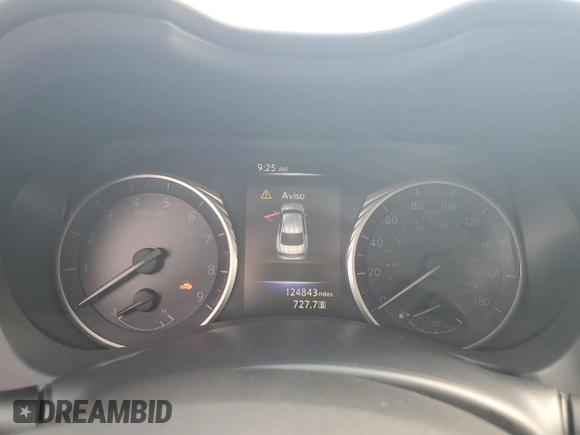2014 Infiniti Q50 Sport with VIN JN1BV7AR6EM693711, listed as a Copart auction lot 64551895 with 124,843 mi miles and Salvage title. Bid and sale history available at DreamBid. Image 9.