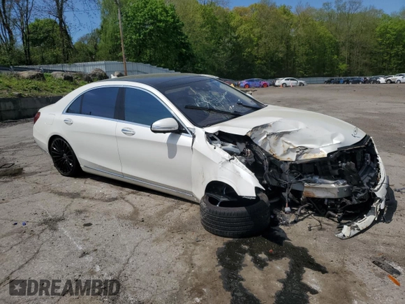 2019 Mercedes-Benz S 450 with VIN WDDUG6EB6KA461541, listed as a Copart auction lot 55125255 with 64,082 mi miles and Salvage title. Bid and sale history available at DreamBid. Image 4.