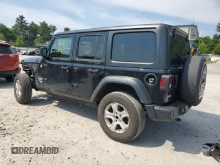 2020 Jeep Wrangler Unlimited Sport Altitude with VIN 1C4HJXDG2LW323502, listed as a Copart auction lot 59716595 with 47,296 mi miles and Salvage title. Bid and sale history available at DreamBid. Image 2.