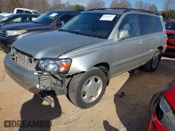 2007 Toyota Highlander w/3rd Row with VIN JTEDP21A770135739, listed as a IAAI auction lot 41143627 with 227,706 mi miles and . Bid and sale history available at DreamBid. Image 2.