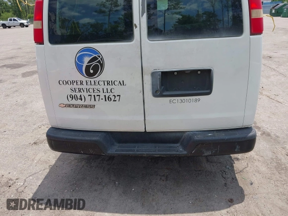 2011 Chevrolet Express Cargo with VIN 1GCSGAFX4B1119293, listed as a IAAI auction lot 42589813 with 153,683 mi miles and . Bid and sale history available at DreamBid. Image 13.