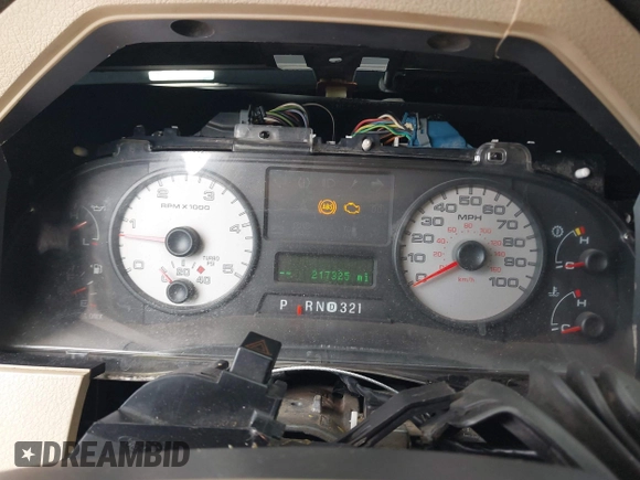2008 Ford F-250 XL with VIN 1FTSW21R48EA97993, listed as a IAAI auction lot 42689379 with 217,325 mi miles and . Bid and sale history available at DreamBid. Image 7.