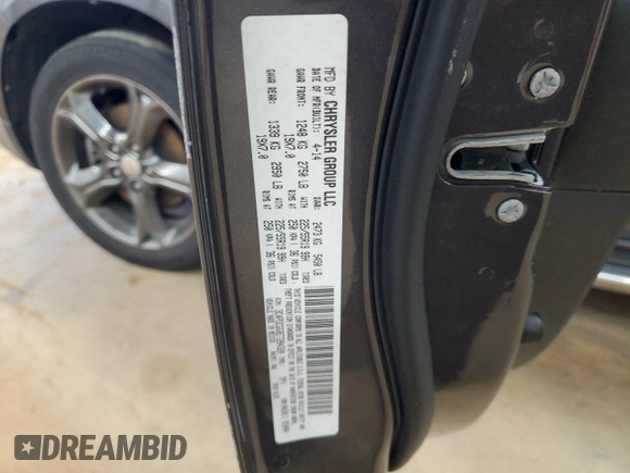 2014 Dodge Journey Crossroad with VIN 3C4PDCGG8ET284320, listed as a Copart auction lot 46924985 with 192,321 mi miles and Salvage title. Bid and sale history available at DreamBid. Image 15.