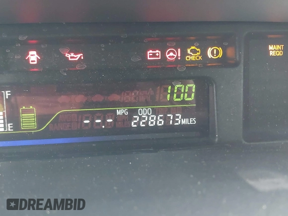 2013 Toyota Prius Two with VIN JTDZN3EU6D3288536, listed as a IAAI auction lot 42139732 with 228,673 mi miles and . Bid and sale history available at carsss.com. Image 16.