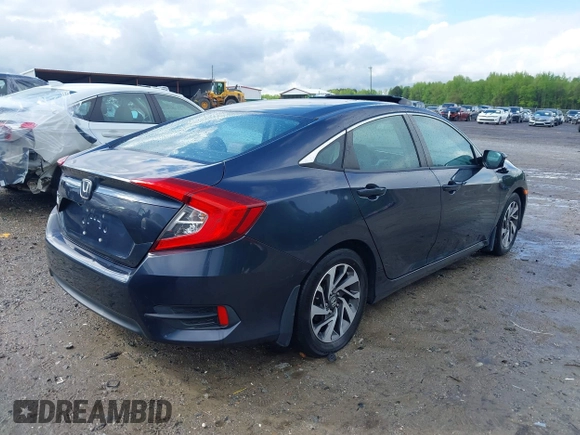 2016 Honda Civic Sedan EX with VIN 19XFC2F75GE009232, listed as a IAAI auction lot 41986268 with 160,707 mi miles. Bid and sale history available at carsss.com. Image 4.