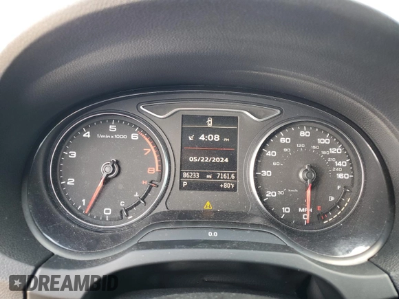 2015 Audi A3 2.0T Prestige with VIN WAUKFGFF7F1010648, listed as a Copart auction lot 55934134 with 86,223 mi miles and Salvage Title. Bid and sale history available at carsss.com. Image 9.