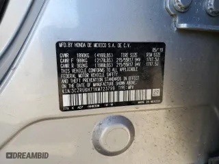 2019 Honda HR-V EX-L with VIN 3CZRU6H71KM723799, listed as a Copart auction lot 47702525 with 43,025 mi miles and Salvage Title. Bid and sale history available at carsss.com. Image 14.