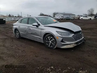 2023 Hyundai Sonata Hybrid Blue with VIN KMHL24JJ6PA080362, listed as a Copart auction lot 47730355 with 17,127 mi miles and Salvage Title. Bid and sale history available at carsss.com. Image 10.