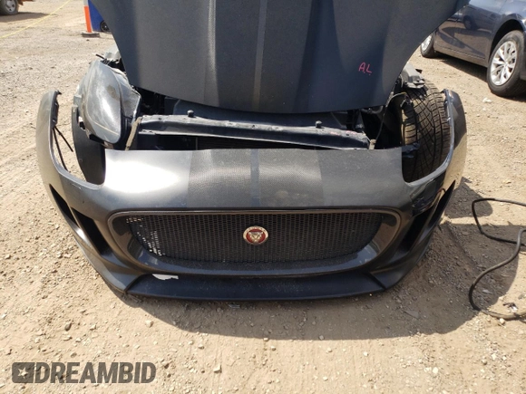 2017 Jaguar F-Type with VIN SAJWB6A64H8K38118, listed as a Copart auction lot 66605794 with 48,805 mi miles and Salvage Title. Bid and sale history available at DreamBid. Image 12.