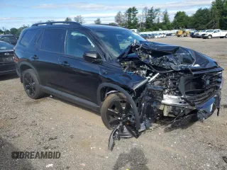 2025 Honda Pilot Black Edition with VIN 5FNYG1H98SB007175, listed as a Copart auction lot 62543534 with 1,974 mi miles and Salvage Title. Bid and sale history available at carsss.com. Image 4.