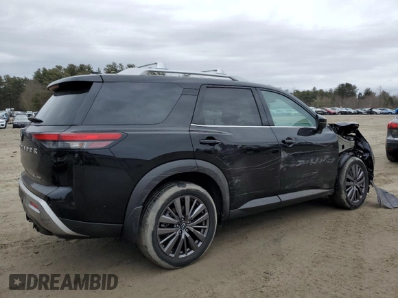 2023 Nissan Pathfinder SL with VIN 5N1DR3CD5PC264746, listed as a Copart auction lot 47818735 with 31,627 mi miles and Salvage title. Bid and sale history available at DreamBid. Image 3.