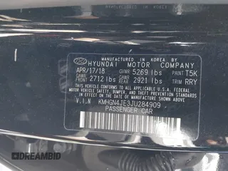 2018 Genesis G80 3.8L z VIN KMHGN4JE3JU284909, wystawiony jako IAAI lot #42188611 z przebiegiem 37 215 mil mil oraz . Historia ofert i sprzedaży dostępna na DreamBid. Obrazek 9.