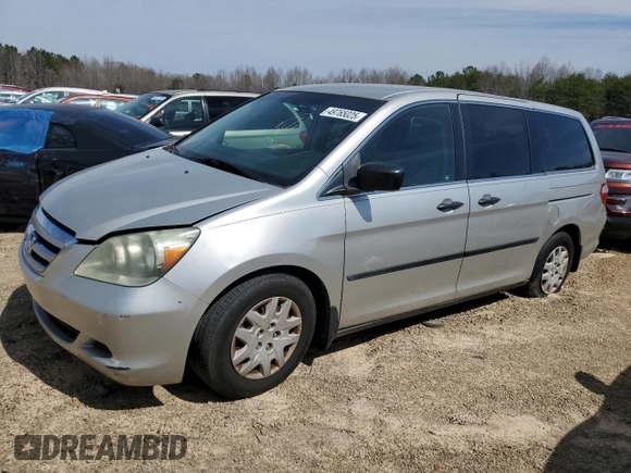 2005 Honda Odyssey LX with VIN 5FNRL38205B093617, listed as a Copart auction lot 49765025 with 271,363 mi miles and Salvage title. Bid and sale history available at DreamBid. Image 1.