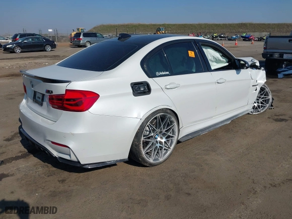 2017 BMW M3 with VIN WBS8M9C5XH5G83774, listed as a IAAI auction lot 41473471 with 91,000 mi miles. Bid and sale history available at carsss.com. Image 4.