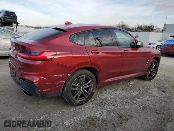 2020 BMW X4 M40i with VIN 5UX2V5C07L9C32535, listed as a Copart auction lot 44514375 with 52,004 mi miles and Non repairable. Bid and sale history available at DreamBid. Image 3.