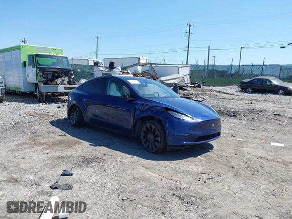 2023 Tesla Model Y Performance z VIN 7SAYGDEF4PF844933, wystawiony jako IAAI lot #42048999 z przebiegiem Nie podano mil oraz . Historia ofert i sprzedaży dostępna na DreamBid. Obrazek 1.