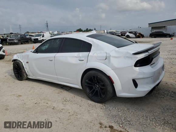 2023 Dodge Charger Scat Pack Widebody with VIN 2C3CDXGJ8PH506369, listed as a Copart auction lot 53741215 with 15,500 mi miles and Salvage Title. Bid and sale history available at carsss.com. Image 2.