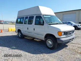 2006 Ford Econoline Cargo with VIN 1FTNE24L06DA24842, listed as a IAAI auction lot 41983691 with 138,686 mi miles and . Bid and sale history available at DreamBid. Image 1.