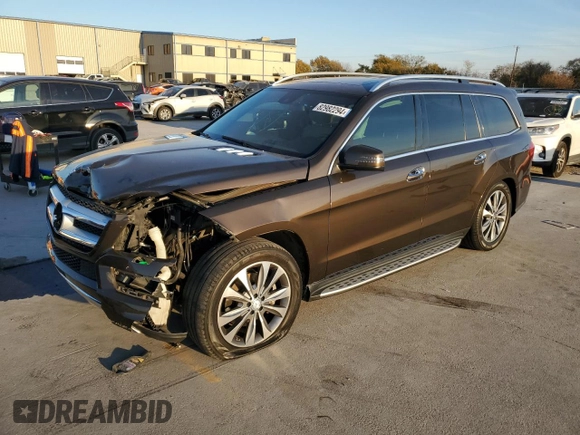 2016 Mercedes-Benz GL with VIN 4JGDF2EEXGA682904, listed as a Copart auction lot 82982294 with 61,004 mi miles and Salvage Title. Bid and sale history available at carsss.com. Image 1.