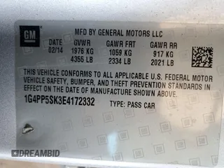 2014 Buick Verano with VIN 1G4PP5SK3E4172332, listed as a Copart auction lot 63530065 with 178,824 mi miles and Clean title. Bid and sale history available at DreamBid. Image 12.